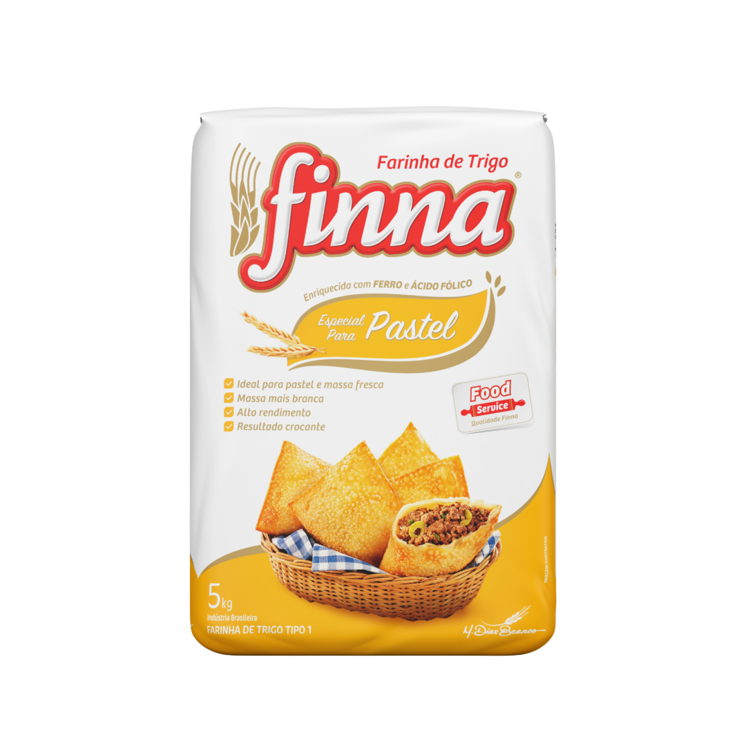 Farinha De Trigo Finna Pastel Papel 5kg Finna Moinho Dias Branco